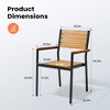 Pellebant Outdoor Dining Chairs Modern Aluminum Stackable Chairs for Patio - 3 of 4