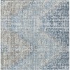 Denim Blue And Beige Geometric Washable Indoor Outdoor Area Rug - 4 of 4
