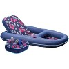 Jasonwell Ultimate 2-in-1 Pool Float Lounge, Extra Large, Inflatable Pool Float for Adults with Adjustable Backrest & Cupholder, Blue - 2 of 4