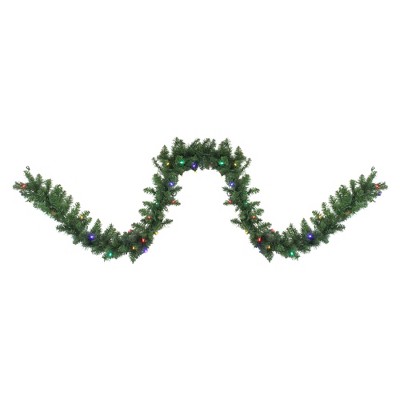 Northlight 9' x 10" Pre-Lit Northern Pine Artificial Christmas Garland - Multi-Color LED Lights