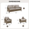 EAGLE PEAK Wicker Outdoor Patio Conversation Set - 3 of 4