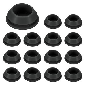 Unique Bargains Silicone Durable Waterproof Shock Absorption Mechanical Fasteners Black - 1 of 4