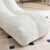 GlasFlength Bean Bag Seats Premium Comfort Lounge Chair with High Density Foam Fashion Design for Living Room Bedroom, White, 59"*30"*23.6" - 3 of 4