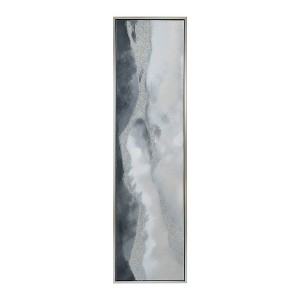 71"x20" See The Vision Hand Painted Framed Wall Art Canvas Silver/Gray - A&B Home: Abstract Art Deco, Vertical Orientation - 1 of 4