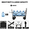 480Lbs Collapsible Wagon with Canopy,Wagon Stroller with 7" All-Terrain Wheels, Lightweight Foldable Wagon, Large Capacity - 3 of 4
