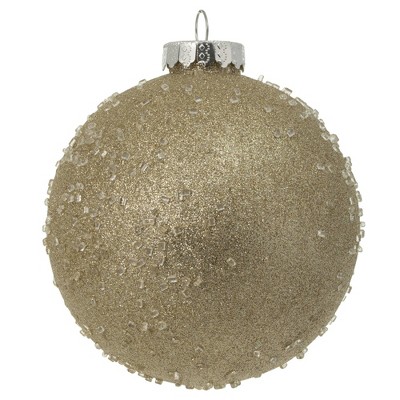 4ct Vickerman 6" Ornament Ball Champagne Ice