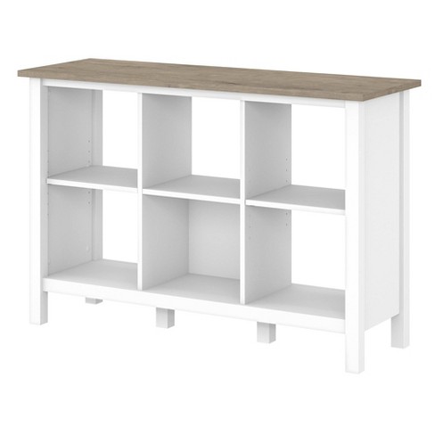 30 6 Cube Mayfield Bookshelf Shiplap Gray pure White Bush Furniture Modern Farmhouse Organizer Mdf Laminate Target