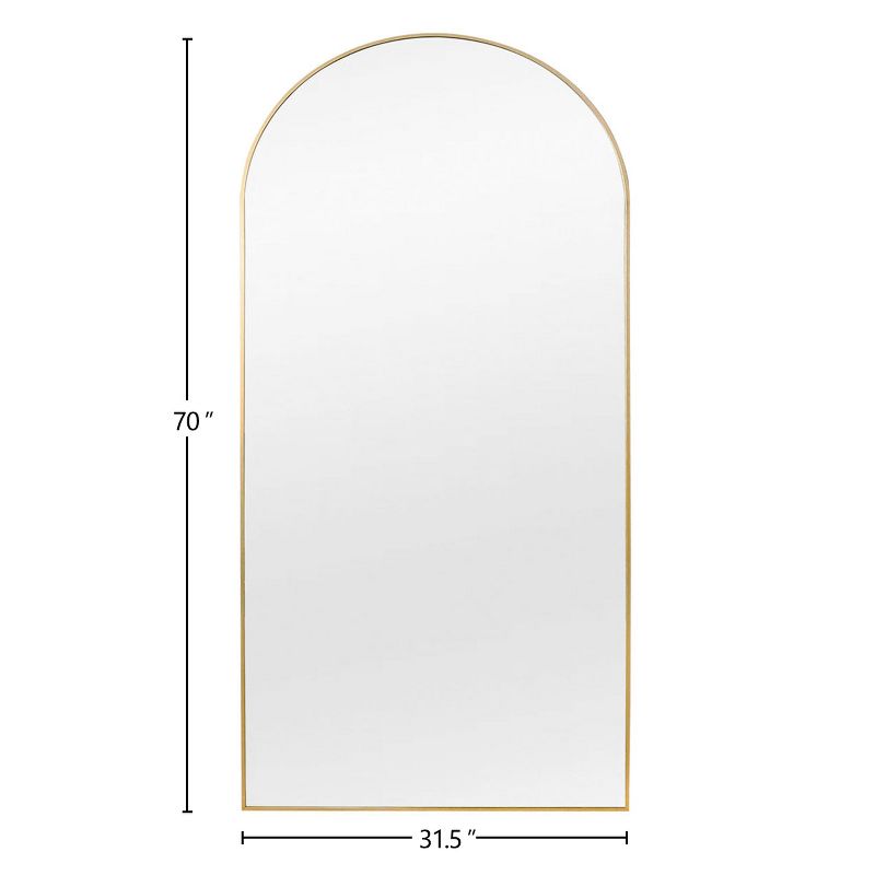 Muselady 70" Height x 31.5" Width Oversize Arch-Crowned Top Dressing Full Length Mirrors/Leaning Floor Mirrors With Stand-The Pop Home, 4 of 9