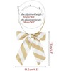 Elerevyo Women's Stylish Adjustable Elastic Band Pre-tied Stripes Bow Ties - 2 of 4