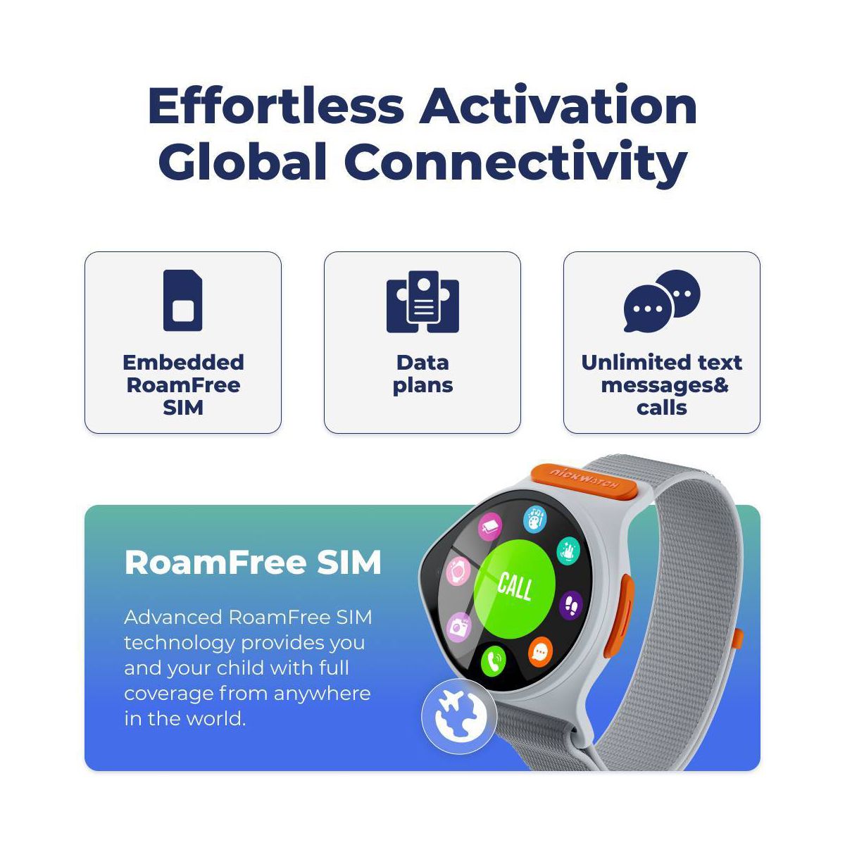 NickWatch Smartwatch for Kids with GPS and Safety Features, Requires NickWatch Data Plan - thumbnail 10