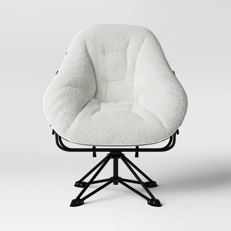 Padded Hex Swivel Chair Cream - Room Essentials&#8482;, 4 of 7