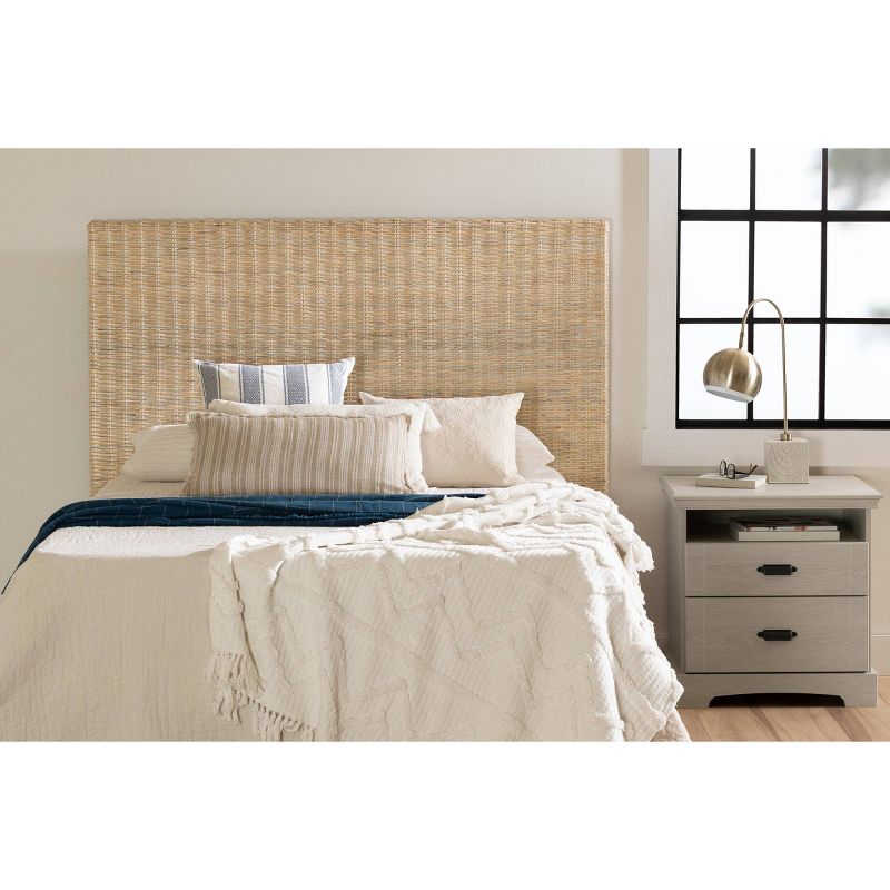 Queen Avilla Rattan Headboard White Washed - South Shore, 3 of 9