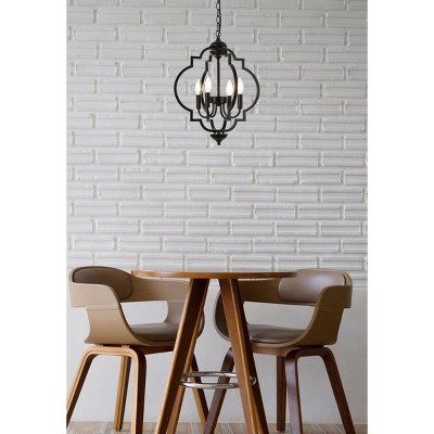 Sandara Black Metal 4-Light Adjustable Pendant