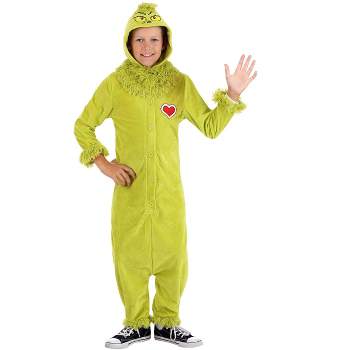HalloweenCostumes.com The Grinch Jumpsuit Kids Costume