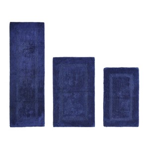 Lux Premium 100% Cotton  Ultra-Soft Tufted Solid Reversible 3 Piece Bath Rug Set, Water-Absorbent, Durable, Machine Washable Bathroom Rug - 1 of 4