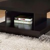 Vynxaria Cappuccino Square Coffee Table, Solid Stand + Pedestal Base, Built-In Shelf (Display Space), Spacious Tabletop for Essentials - 4 of 4