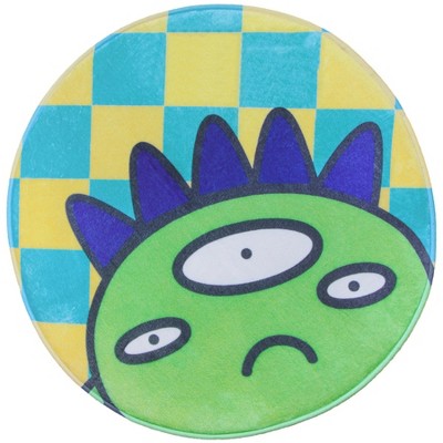 LunaLulink Cartoon Alien Monster Rounded Cat and Dog Mat