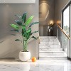 Artificial Bird of Paradise Tree, Fake Palm Plant with Trunks and Flowers, Indoor Outdoor Decor for Home Office, Green - 3 of 4