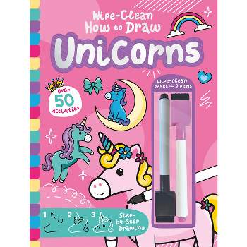 Wipe-Clean How to Draw Unicorns - by  Jenny Copper (Hardcover)