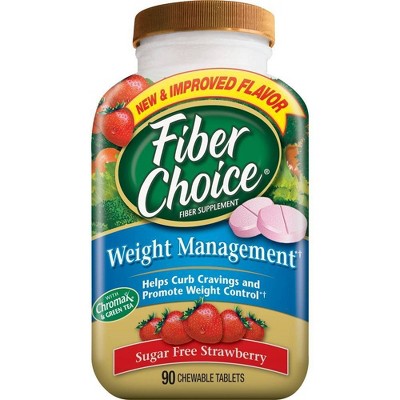 Fiber Choice&#174; Strawberry  Sugar Free Weight Management Chewable Tablets - 90 Count