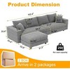 Kumasinova Corduroy Cloud Sofa with Cushions, Convertible Sofa Lounge Chair, Plush Modern 4-Seat Sofa, Easy Assembly, Couches for Living Room - 2 of 4