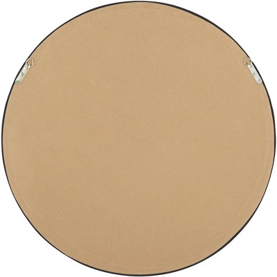 Elegant Silver Wood Framed 38" Round Beveled Wall Mirror