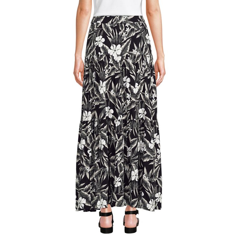 Lands' End Women's Tiered Rayon Maxi Skirt, 2 of 7
