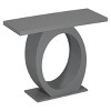 Modern Console Table with Egg-Shaped Base,Accent Table with Reinforced Bottom Plate,Wooden End Table for Living Room-Cuddlewood - 3 of 4