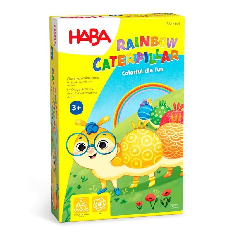 HABA Little Rainbow Caterpillar Mini Game of Colors and Patterns Ages 3+, 1 of 5