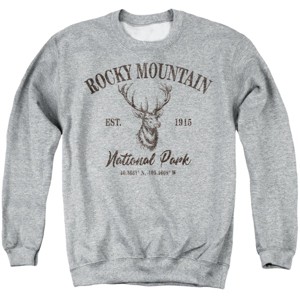 Men's Rocky Mountain National Park Elk Icon Crewneck Sweatshirt - 1 of 4
