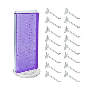 Azar Displays Revolving Pegboard Counter Display with Hooks - 1 of 4