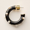 Pearl Polka Dot Hoop Earrings - kate spade new york x Target™ Black - 2 of 4