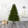 Nearly Natural 7-ft Nova Scotia Fir Real Touch Artificial Christmas Tree with 400 (Multifunction) - 4 of 4