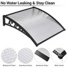 Yescom 2Pcs 40"x40" Door Window Awning Whole One-piece Polycarbonate UV30+ Outdoor Rain Snow Protection White Board White Board & Black Bracket - 3 of 4