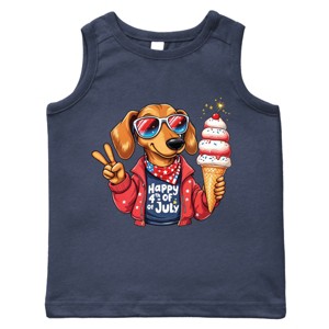 The Juniper Shop Patriotic Dog Ice Cream Toddler Tank - 1 of 4