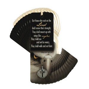 Dicksons Those Who Wait On The Lord Eagle 6 inch Paper Tussled Bookmark with Coin Pack of 12 - 1 of 4