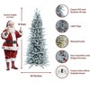 King Of Christmas Snow Flocked Hinged Slim Artificial Christmas Tree Unlit, King Flock Thin Xmas Tree - 4 of 4