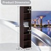 Gulches 70.9" Corner Bookcase, Modern 6-Tier Narrow Cube Display Shelves - 2 of 4