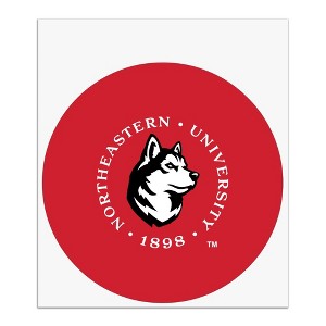 Northeastern University Primary Logo Automotive Car Window Locker Circle Bumper Sticker - 1 of 4