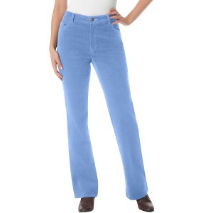 Woman Within Plus Size Tall Stretch Corduroy Bootcut Jean - 1 of 4
