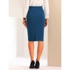 INSPIRE CHIC Women's Work Ruched High Waist Midi Pencil Skirt - 3 of 4