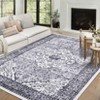 Oriental Vintage Area Rug - Washable Non-Slip Ultra-Thin No-Shedding Carpet, Distressed Print Indoor Rug for Nursery Playroom Dining Room Office - 2 of 4