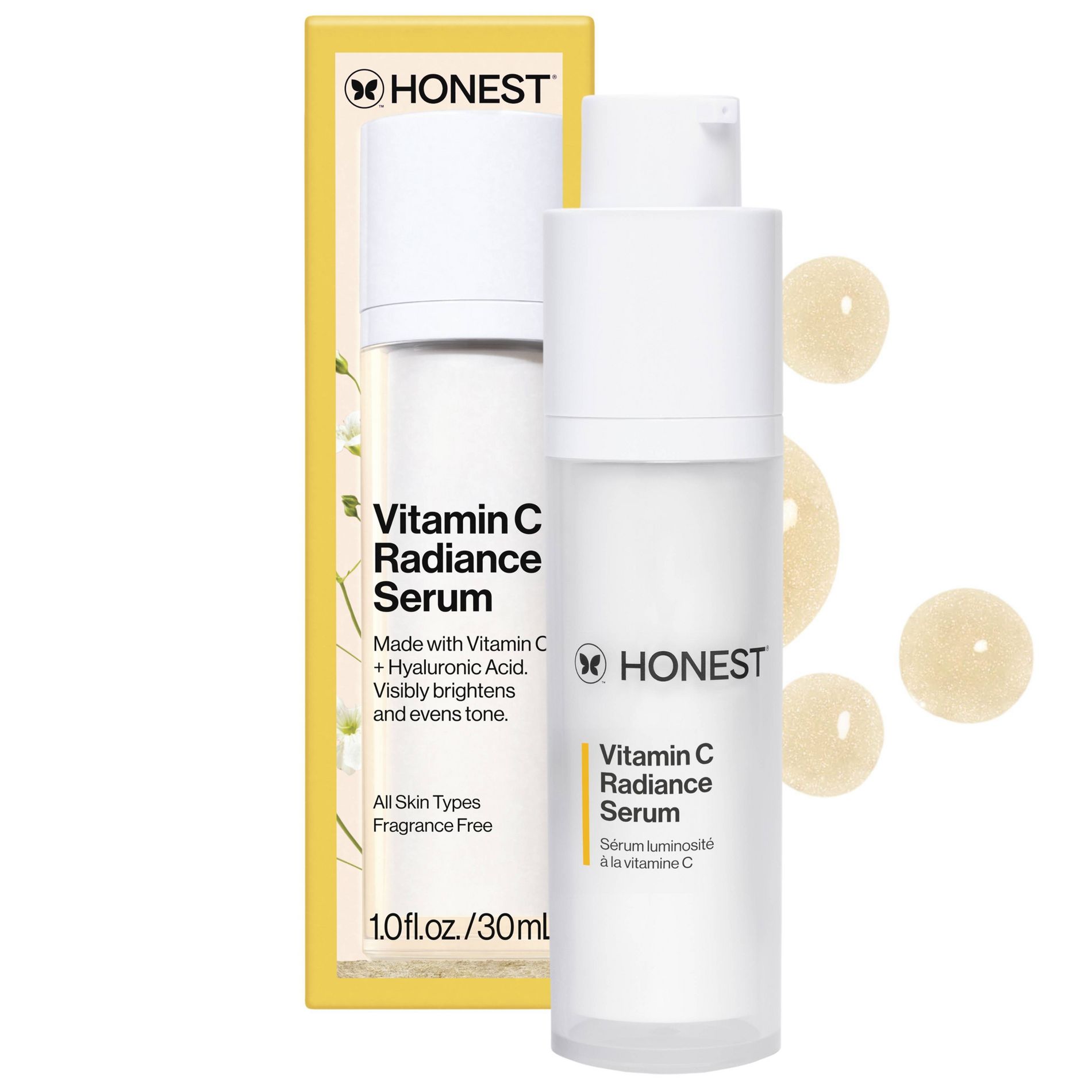 Honest Beauty Vitamin C Radiance Serum with Hylaluronic Acid - 1.0 fl oz