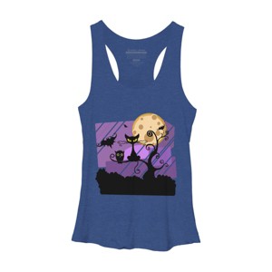 Women's Design By Humans Night Halloween moon By ChadiElHanchi Racerback Tank Top - 1 of 3