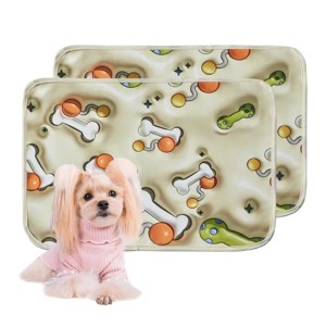 Racxily 2 Pcs Reusable Puppy Pads, Washable Pee Pads for Dogs, 18"x24" 3D Printed Super Absorbent Leakproof Dog Training Pads, Non-Slip Potty Pads - 1 of 4