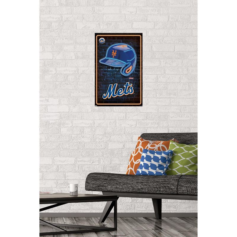 Trends International MLB New York Mets - Neon Helmet 23 Unframed Wall Poster Prints, 2 of 7