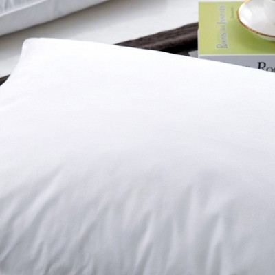 White Gusseted Goose Down Feather Pillows Set of 2