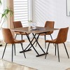 Dining Table Sets, Modern Minimalist Multifunctional Lift Table Sets, 1Table+4 Chairs, Rectangular Coffee Table Sets - 2 of 4