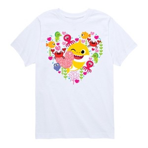 Boys' - Baby Shark - Valentine's Day Short Sleeve Graphic T-Shirt - 1 of 4