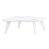 NicBex 1PC/2PCS Modern Cloud-Shaped Coffee Table,Marble-Look Side Table with Solid Wood Legs,Center Table for Living Room,Bedroom,Dining Room,White - 2 of 4